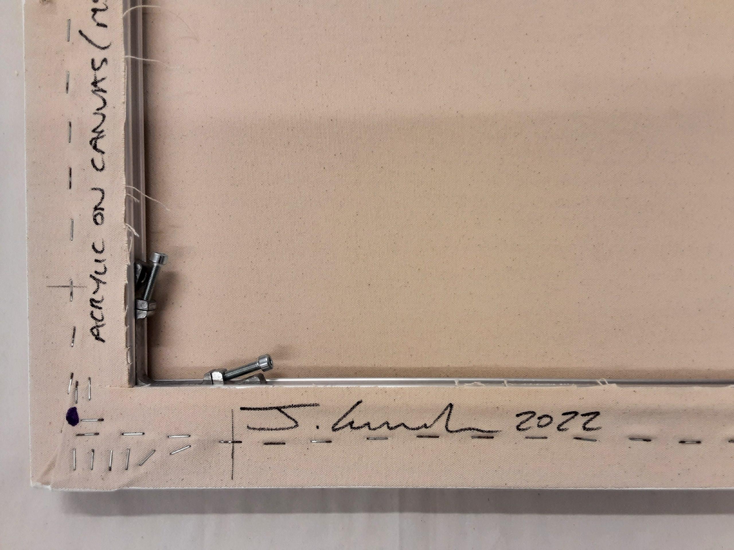 Resonance (2/22) by James Lumsden - Abstract colour painting, deep blue im Angebot 10