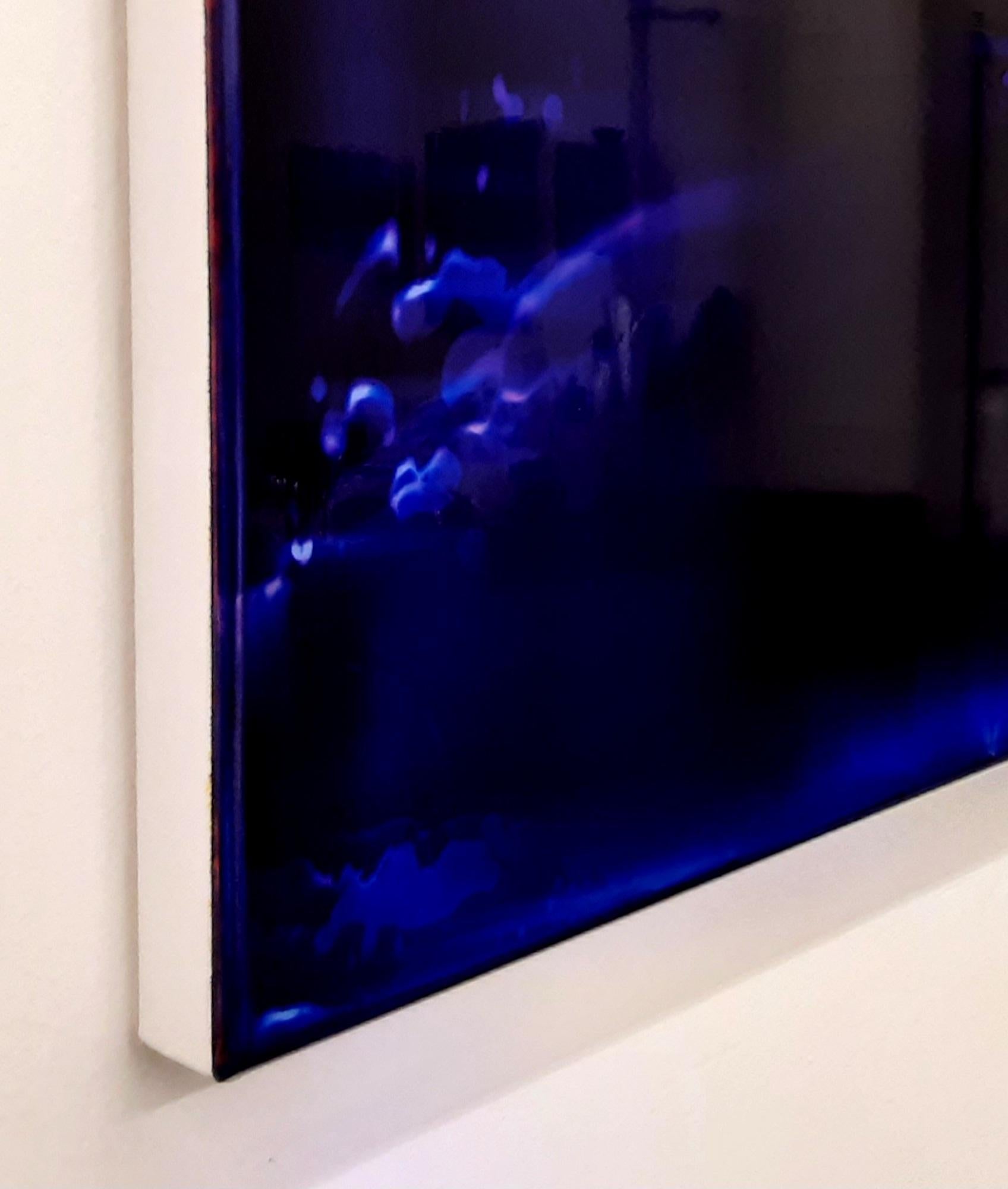 Resonance (2/22) by James Lumsden - Abstract colour painting, deep blue im Angebot 7