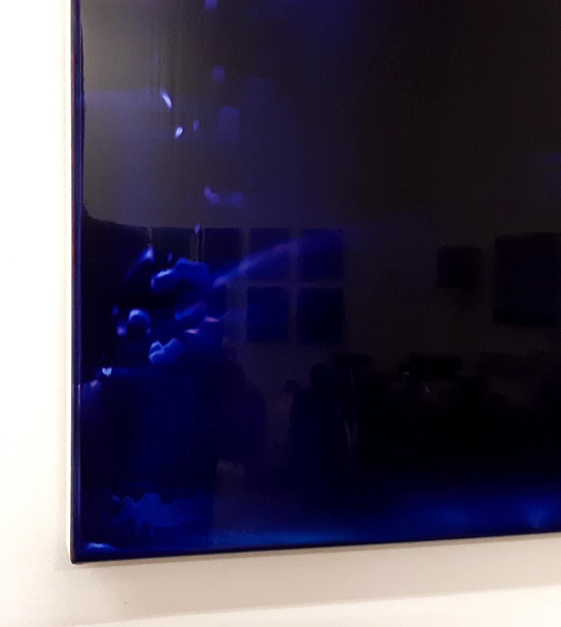 Resonance (2/22) by James Lumsden - Abstract colour painting, deep blue im Angebot 8