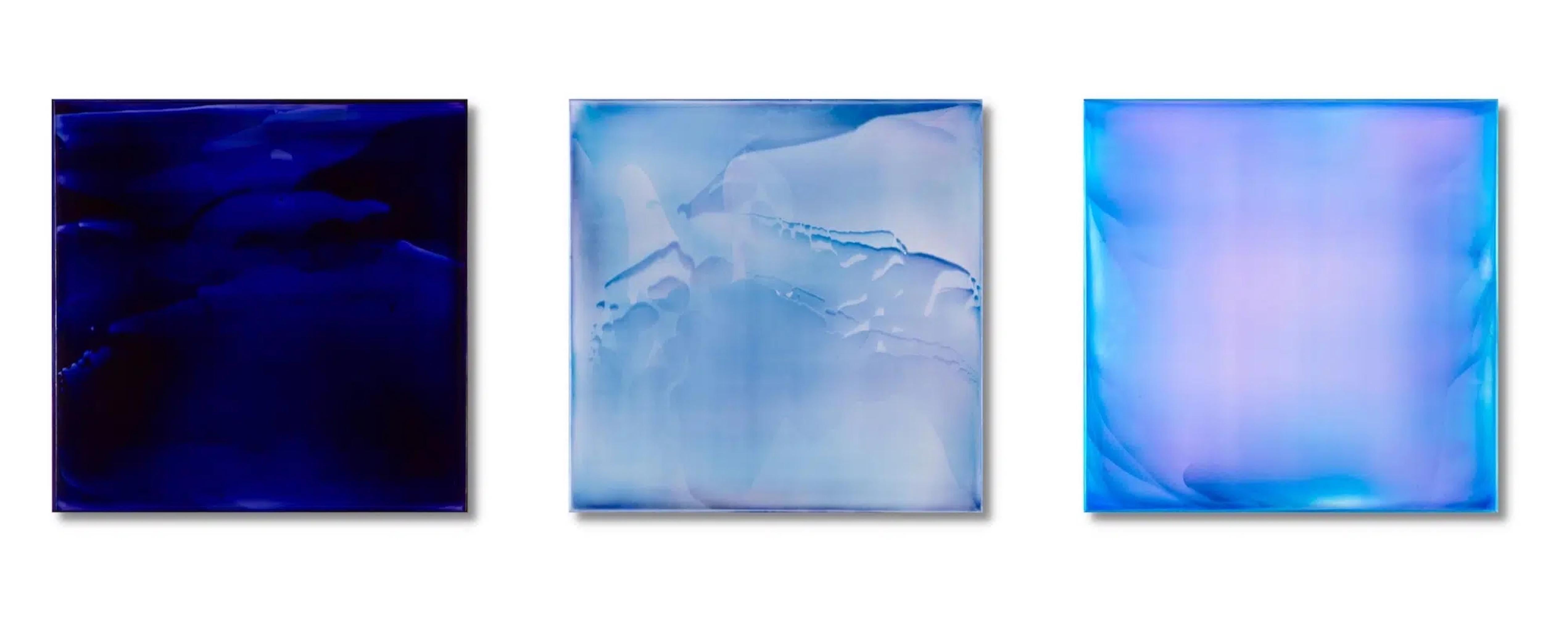 Resonance #23, 25 
26/21 -set of 3 colorful abstract paintings by James Lumsden