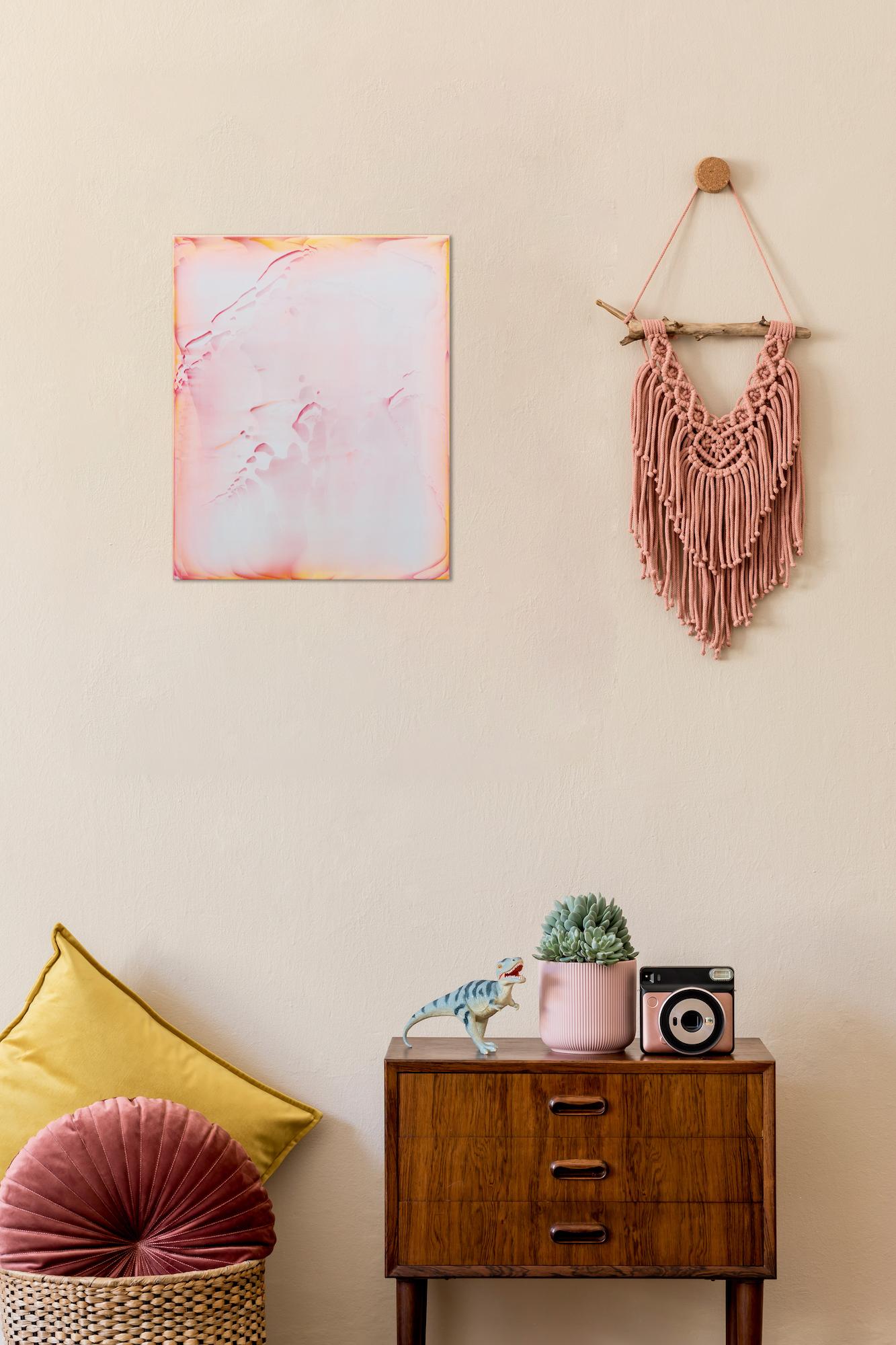 Resonance (3/19) by James Lumsden - Abstract colour painting, pink and orange im Angebot 16