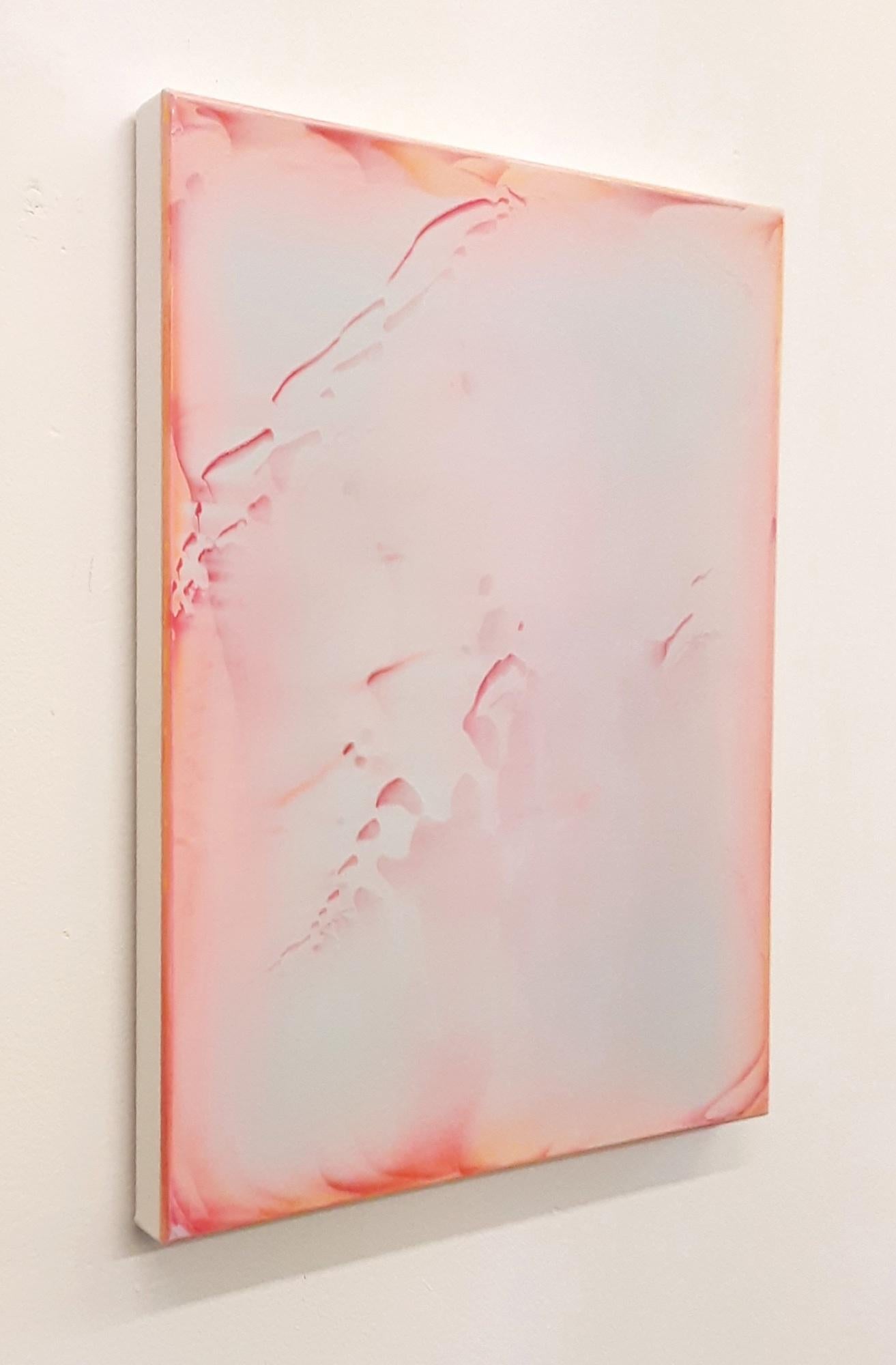 Resonance (3/19) by James Lumsden - Abstract colour painting, pink and orange For Sale 2