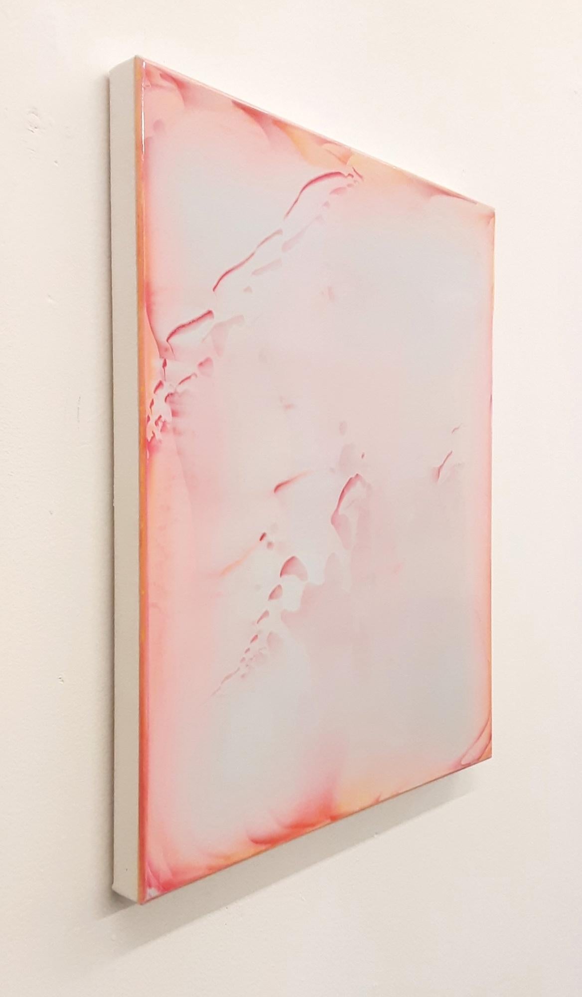 Resonance (3/19) by James Lumsden - Abstract colour painting, pink and orange im Angebot 3