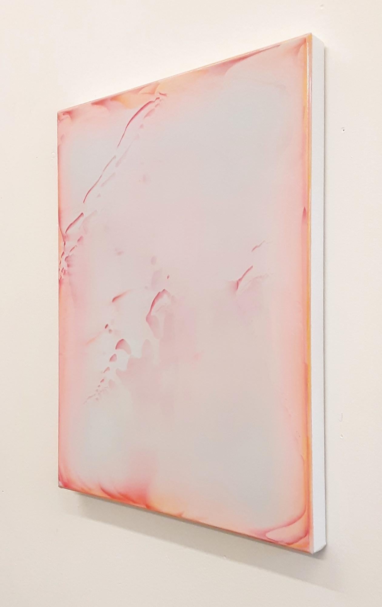 Resonance (3/19) by James Lumsden - Abstract colour painting, pink and orange For Sale 4
