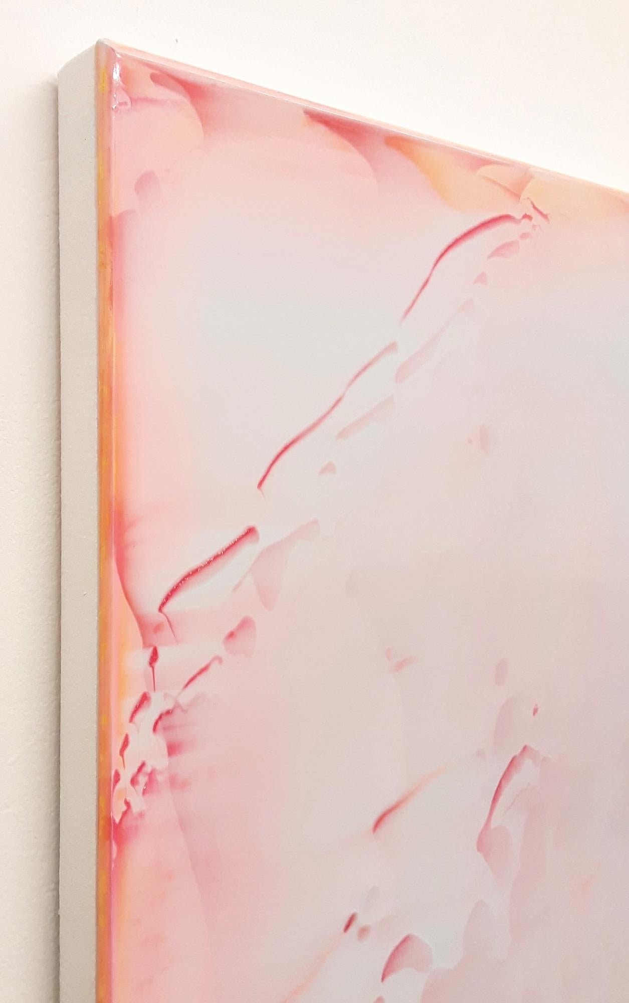 Resonance (3/19) by James Lumsden - Abstract colour painting, pink and orange im Angebot 6