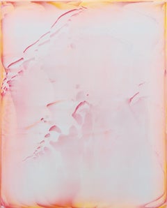 Resonance (3/19) von James Lumsden - Abstraktes Farbgemälde, Rosa und Orange