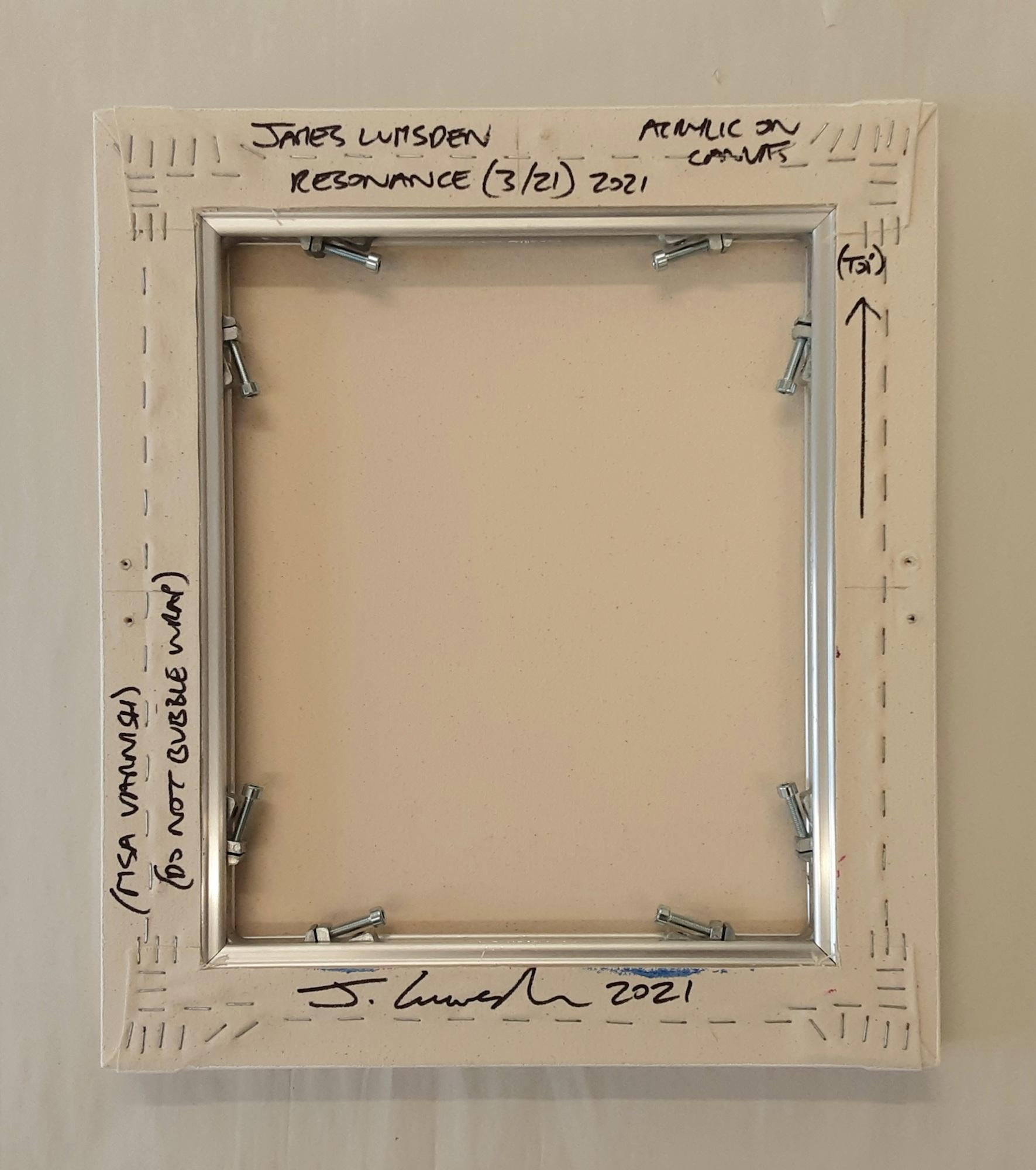 Resonance (3/21) by James Lumsden - Abstract colour painting, deep red For Sale 7