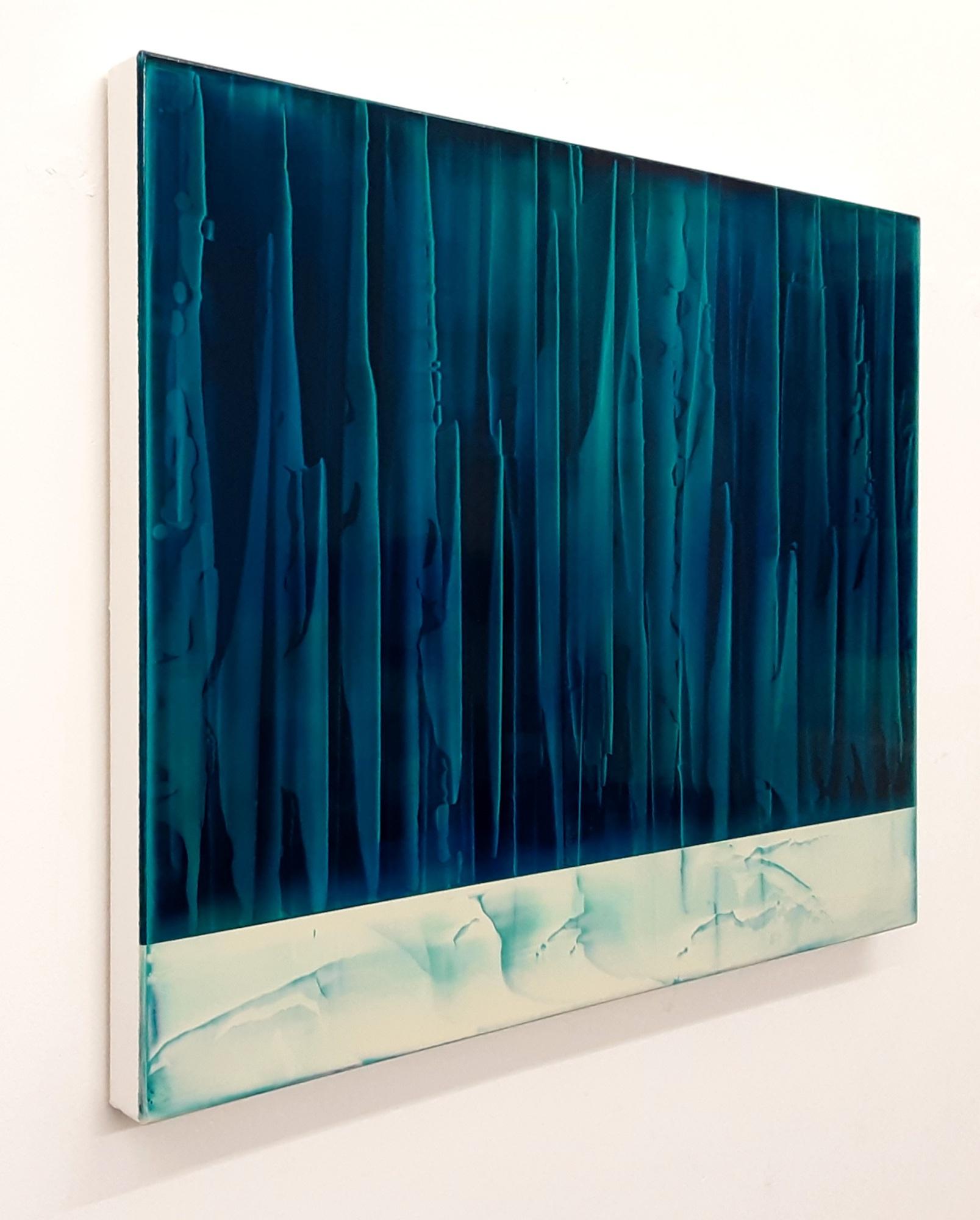 Shift (2/19) by James Lumsden - Abstract colour painting, light and dark blue For Sale 4