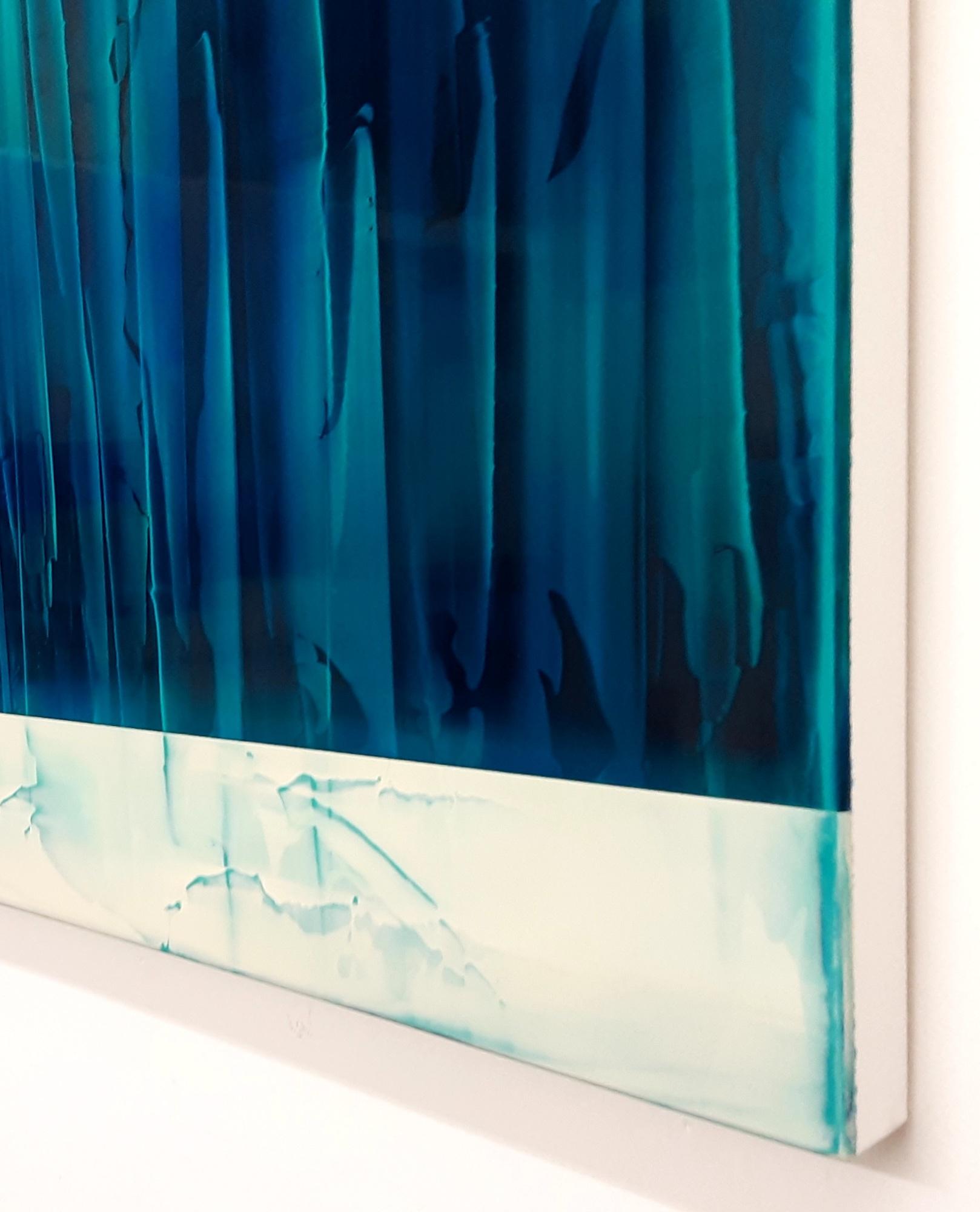 Shift (2/19) by James Lumsden - Abstract colour painting, light and dark blue For Sale 6