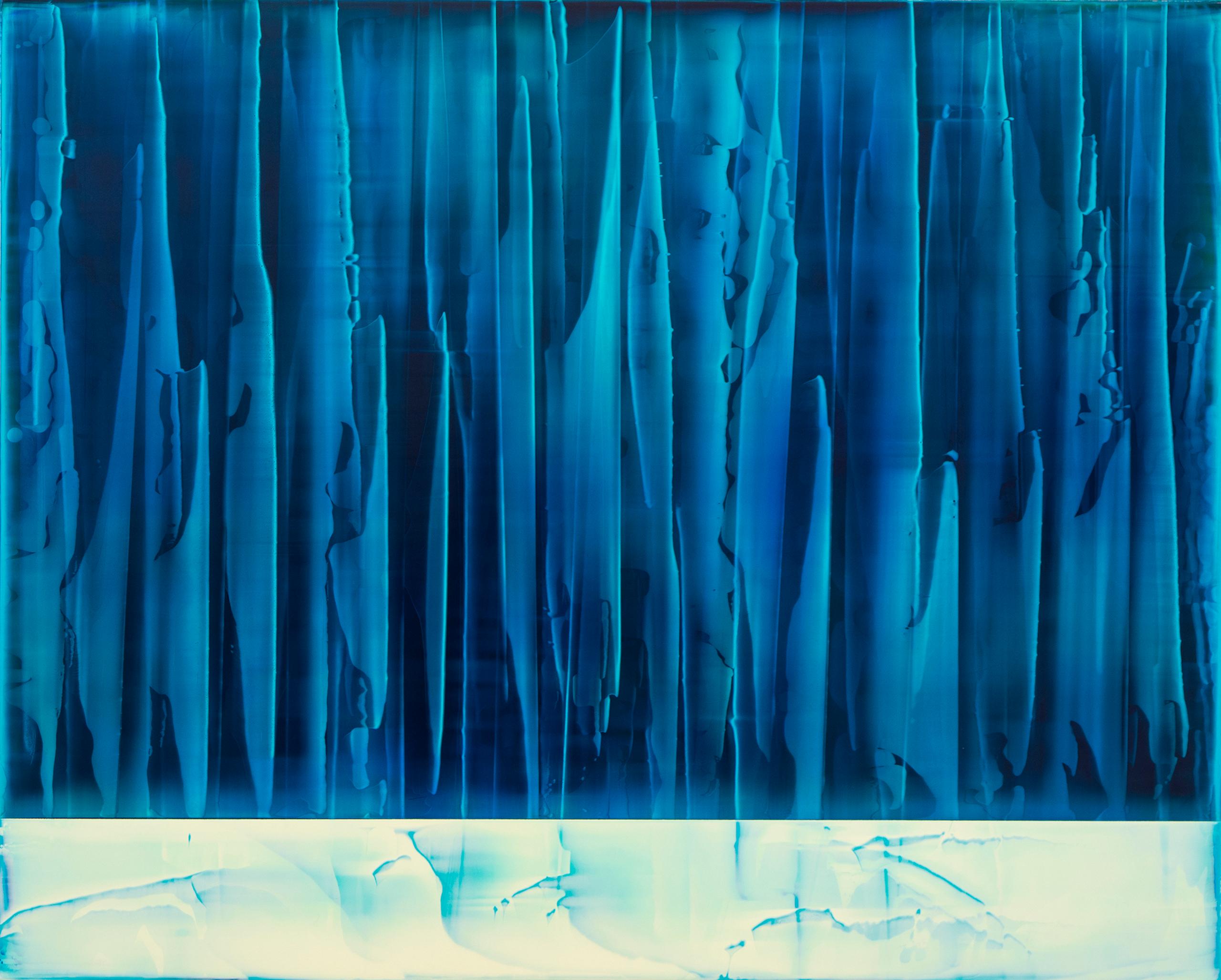 Shift (2/19) is a unique acrylic on canvas, gloss finish painting by contemporary artist James Lumsden, dimensions are 60 × 75 cm (23.6 × 29.5 in). 
The artwork is signed, sold unframed and comes with a certificate of authenticity. 

The abstract