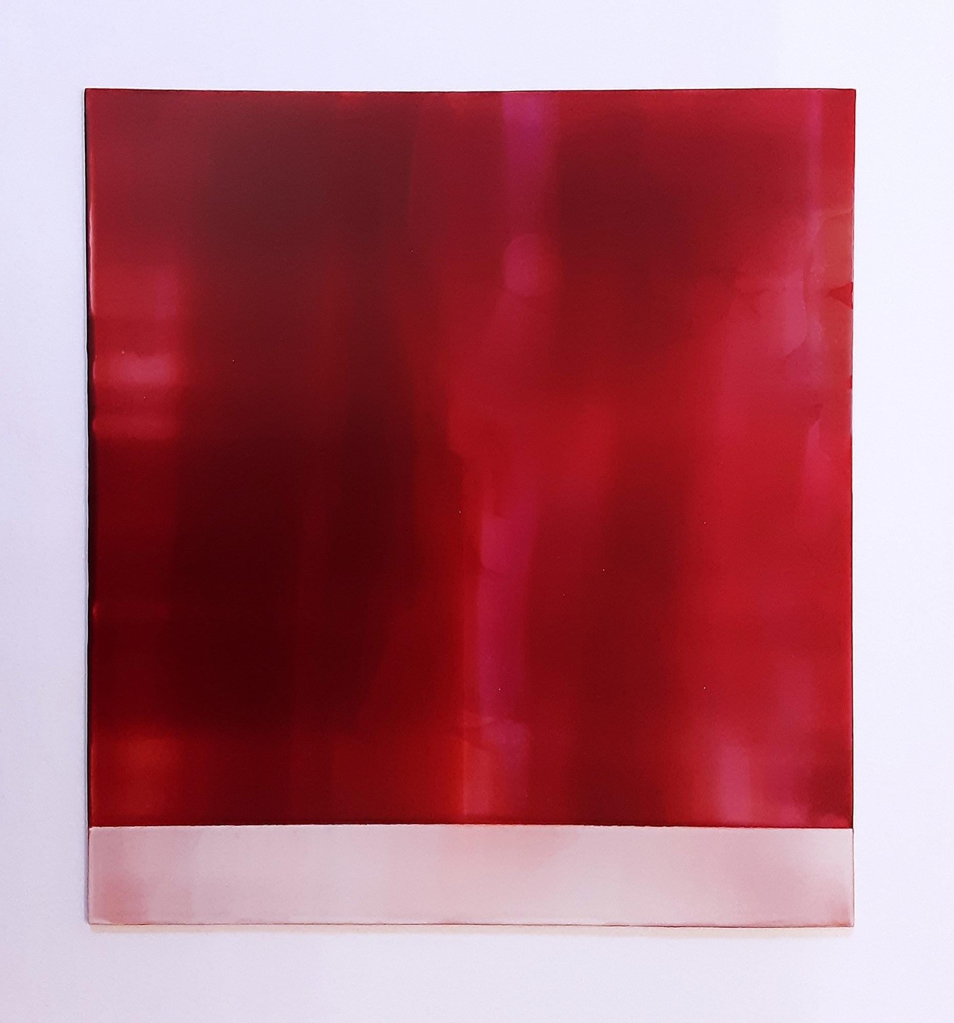 Study (4/24) by James Lumsden - Abstract colour painting, red, pink, matt, vivid For Sale 2