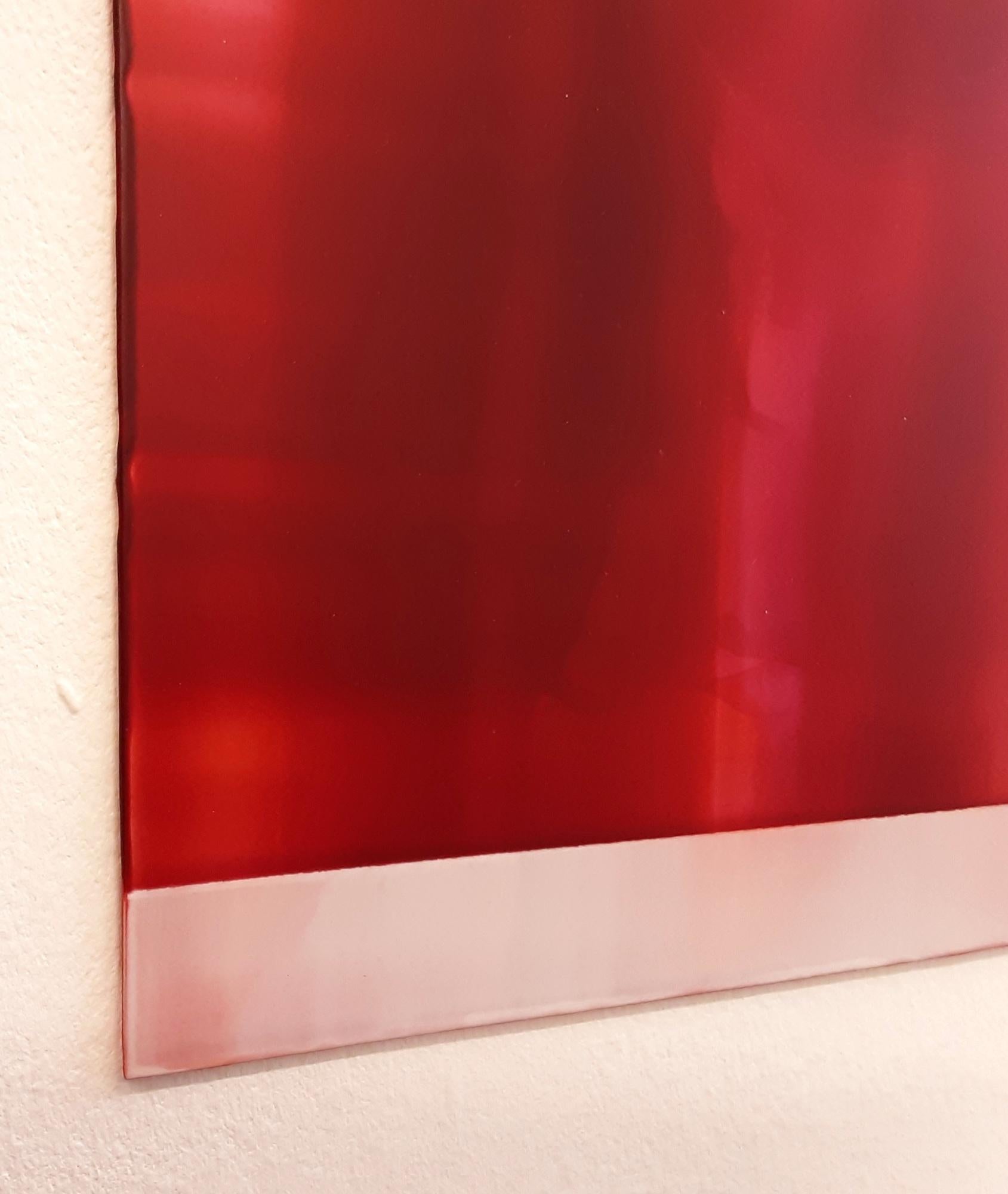 Study (4/24) by James Lumsden - Abstract colour painting, red, pink, matt, vivid For Sale 5