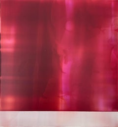 Study (4/24) by James Lumsden - Abstract colour painting, red, pink, matt, vivid