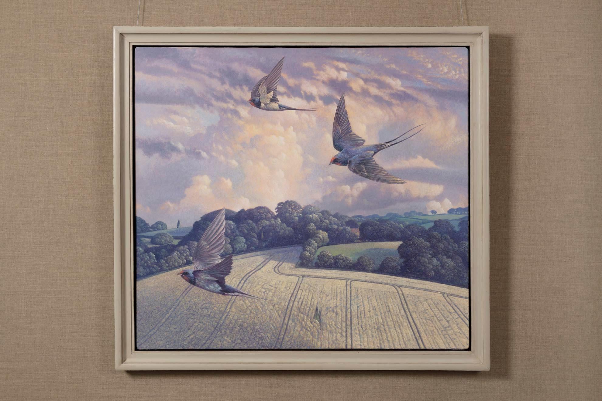 Swallows Dancing Hill - Painting by James Lynch