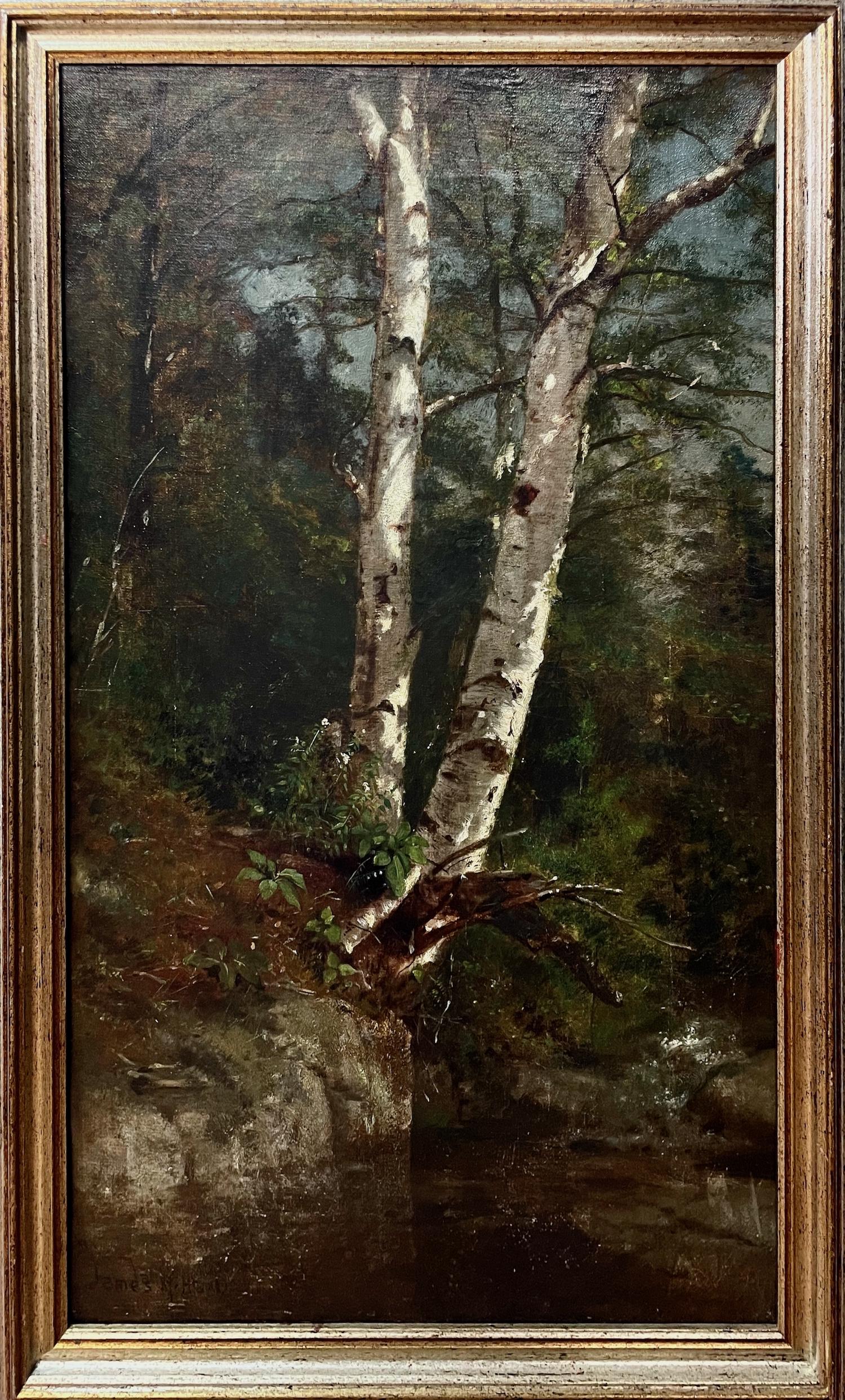 Landscape Painting di James M. Hart - "Studio del bosco"