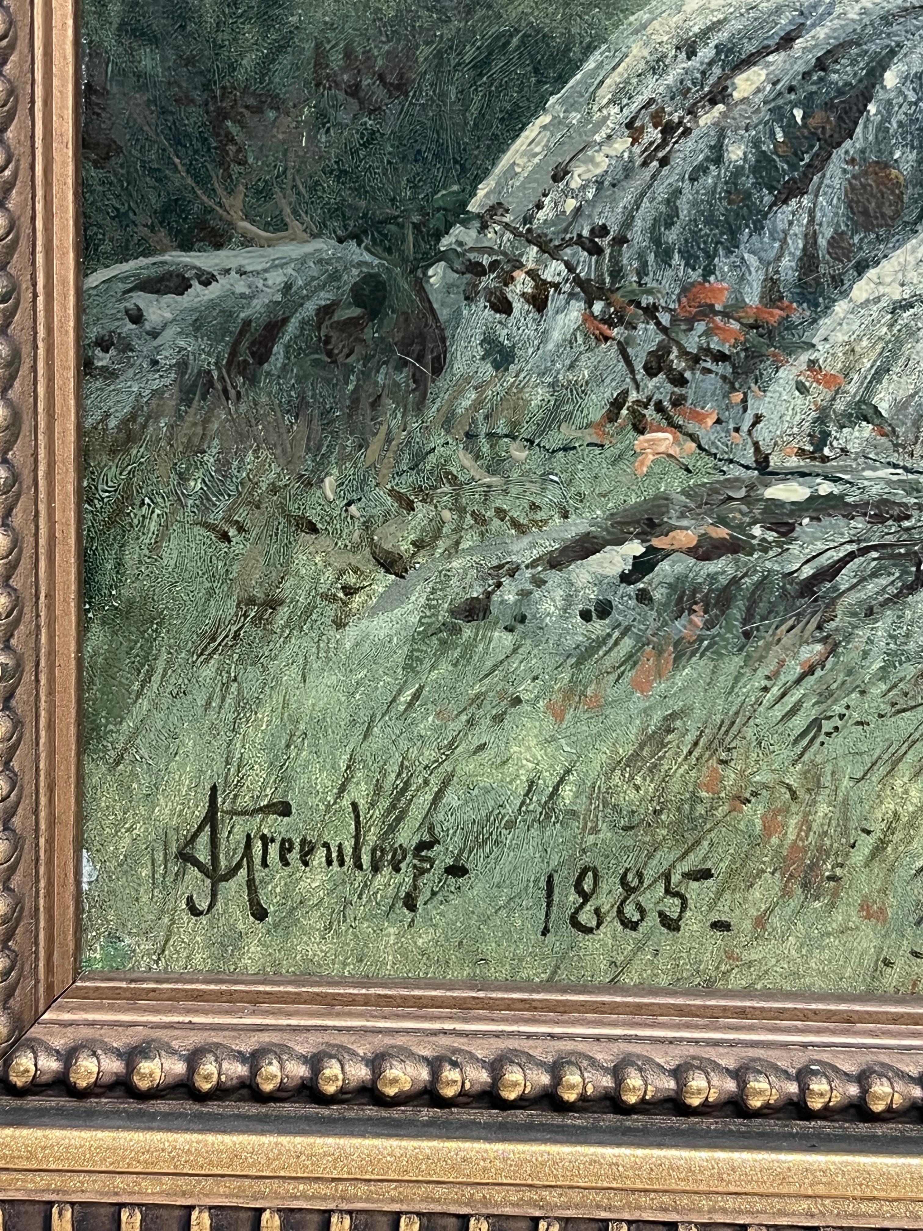 Huge Victorian Signed Scottish Loch Majestic Mountains Landscape Oil Painting For Sale 10