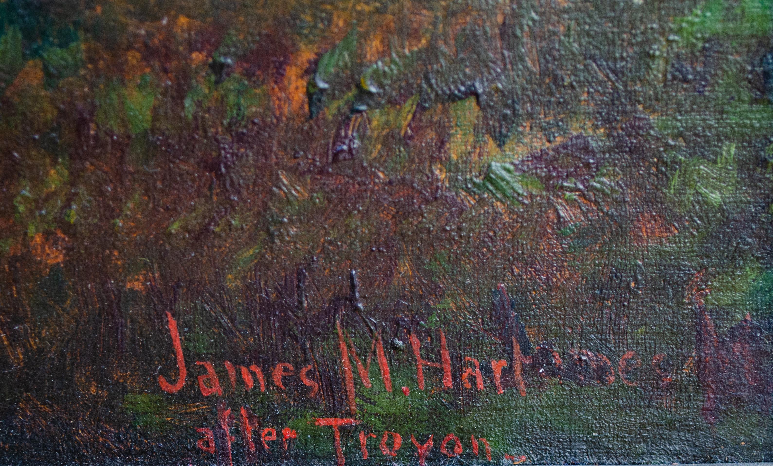 Original James M. Hart - American Impressionist Painting by James MacDougal Hart