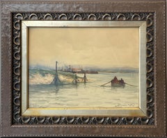 "Mañana gris" James MacMaster, Paisaje marino escocés, Paisaje marino naval