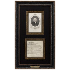 Antique James Madison Signed Collage
