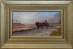 Oil Painting Pair by James Mahony "Bringing Home the Catch"