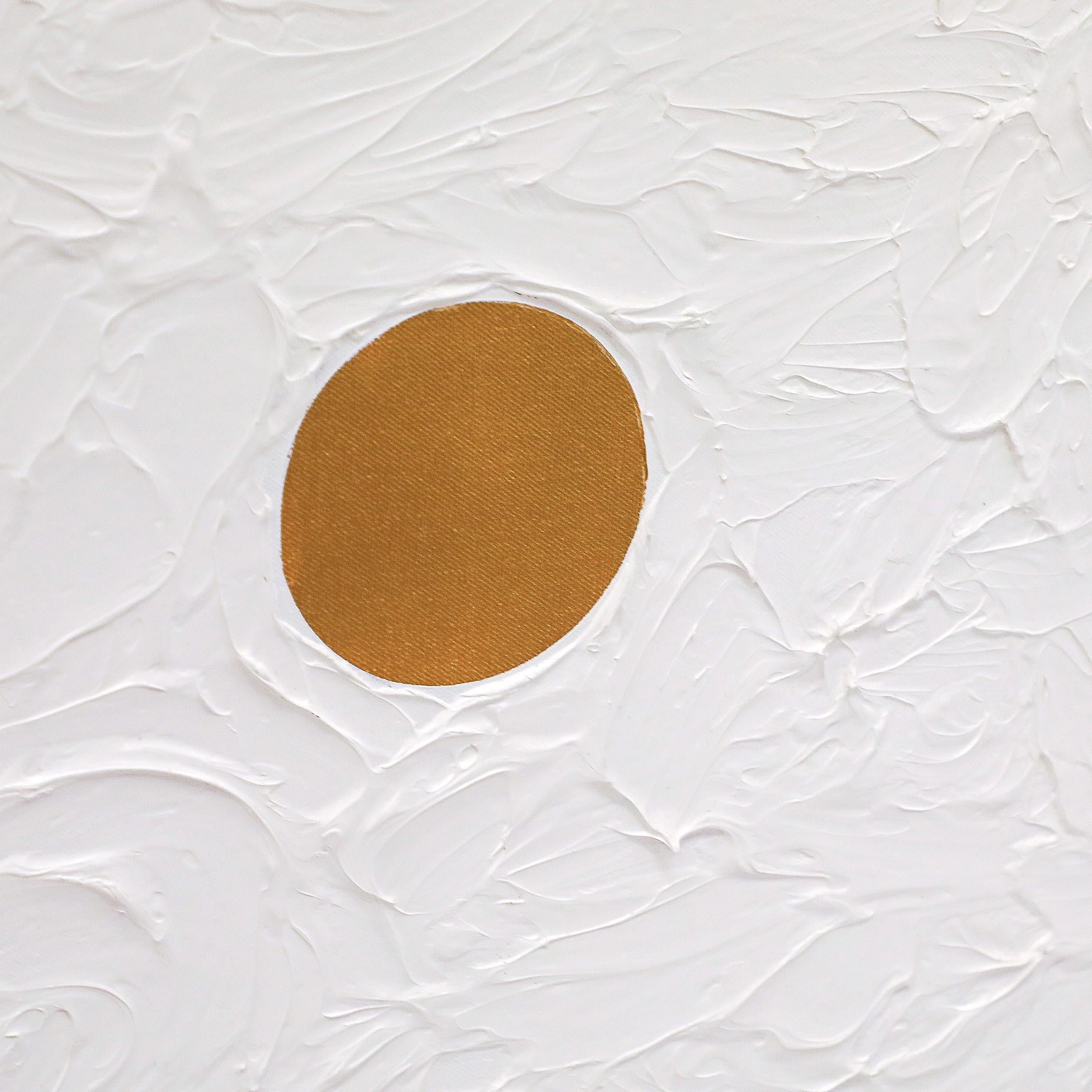 Contemporary Acryl auf Leinwand Gemälde von neun Dots in Gilt-Holz-Galerie Frame im Angebot 4