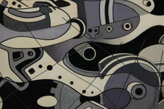 Figurales abstraktes Gemälde mit Gears of an Engine, Ohio-Künstler