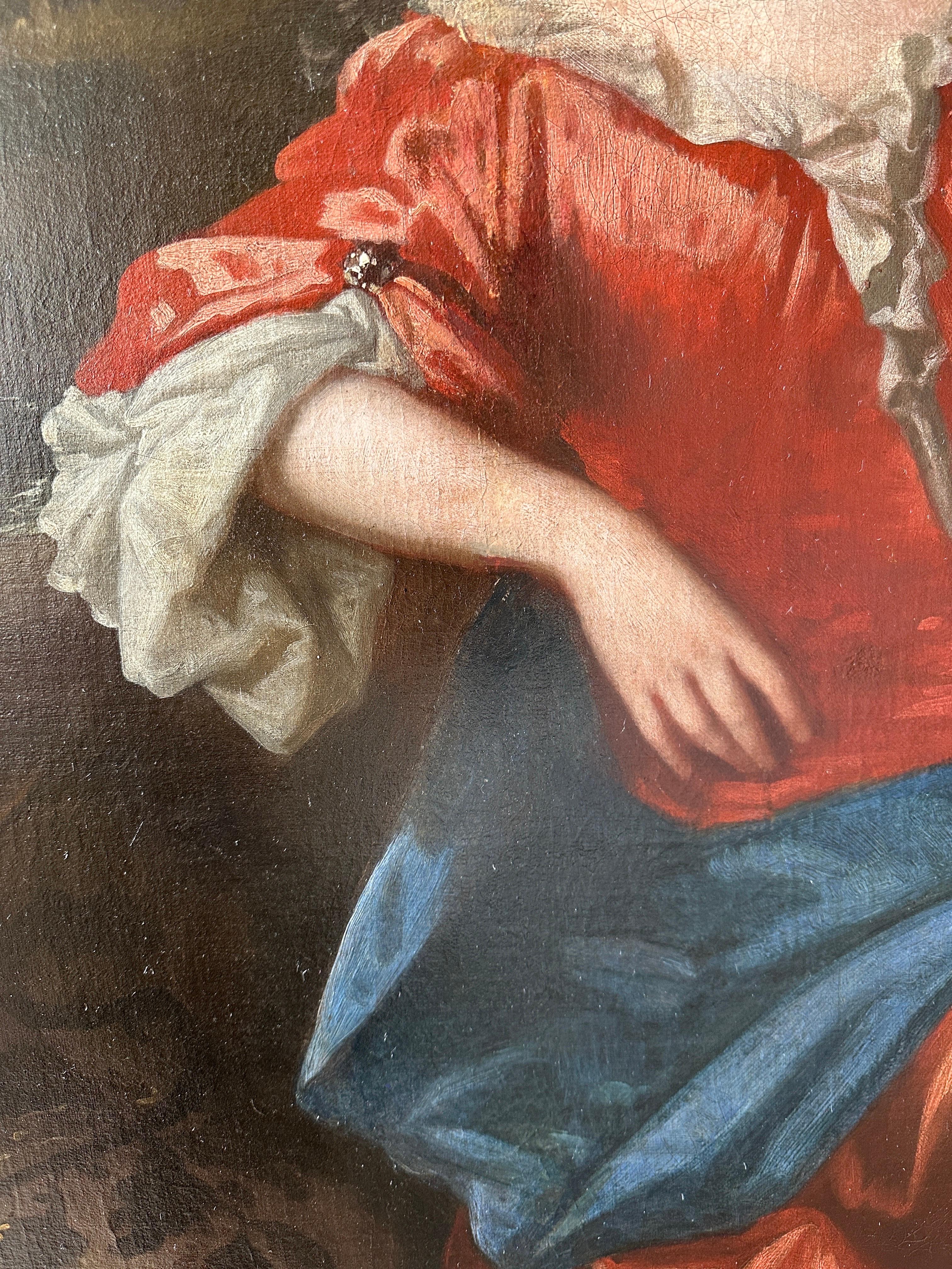 Retrato del siglo XVIII de las hermanas lady Catherine y lady Jane Brydges - Painting Antiguos maestros de James Maubert