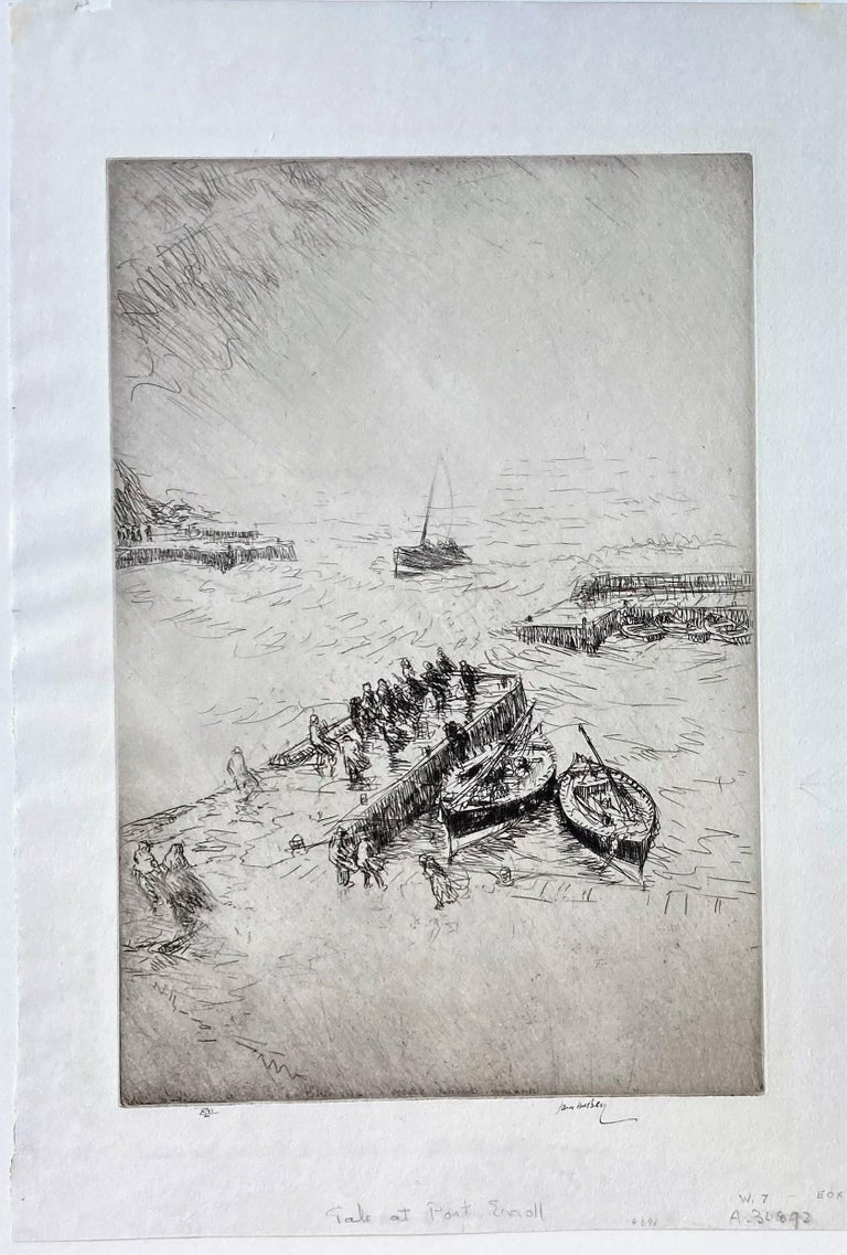 A Gale at Port Errol - Modern Print by James McBey.