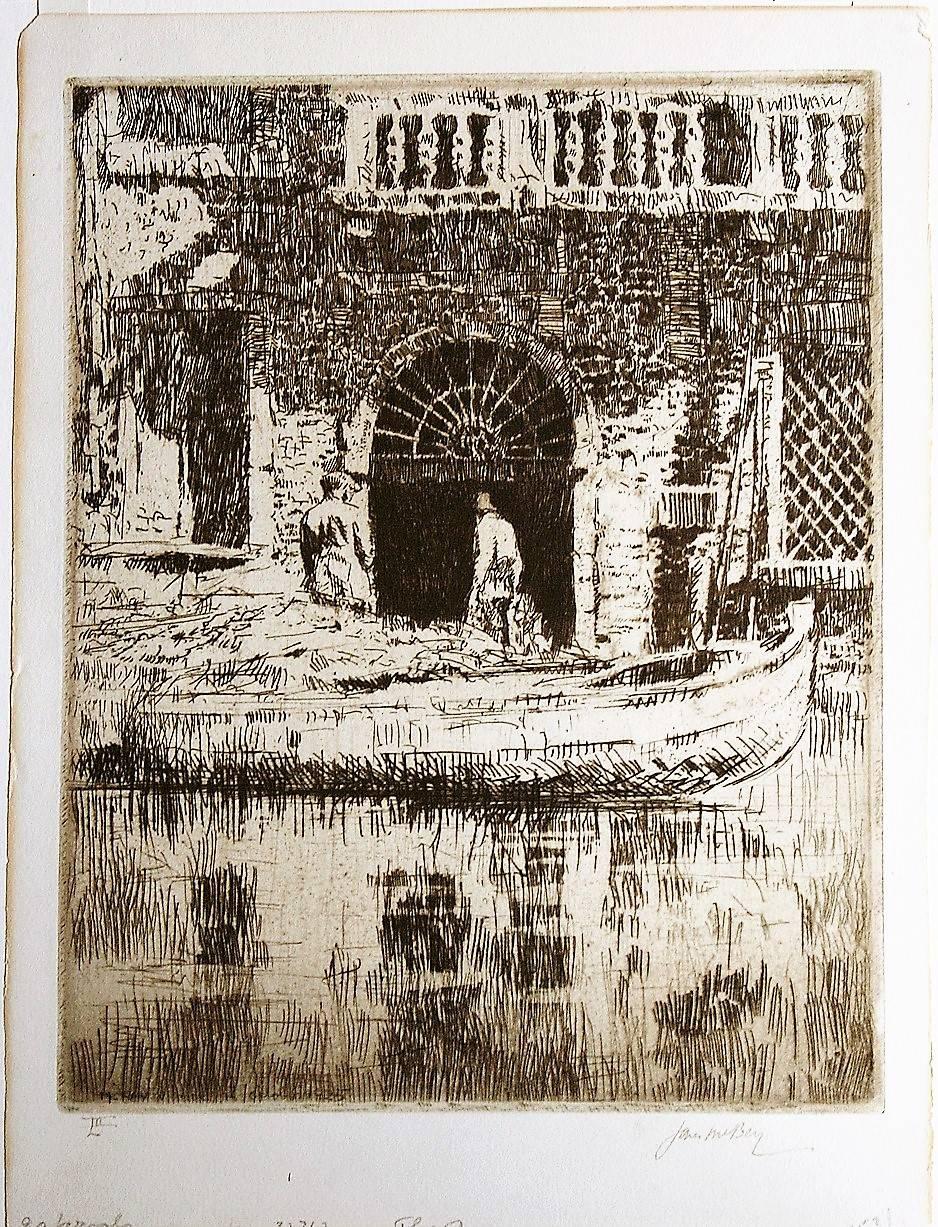 The Doorway. - Print by James McBey.