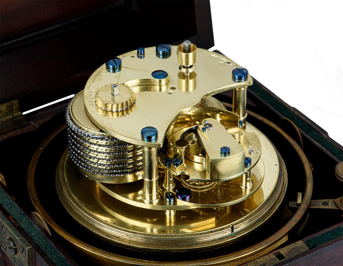 James McCabe Rare Marine Chronometer Eight Days Vintage Brass Silvered Dial 4