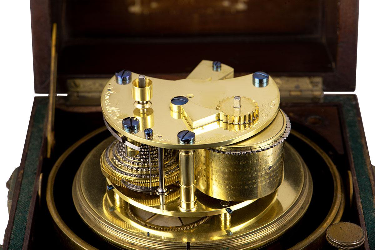 James McCabe Rare Marine Chronometer Eight Days Vintage Brass Silvered Dial 1