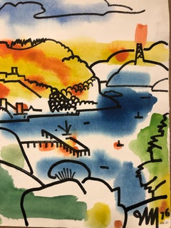 1976 "View of the Bay" Künstler-Landschaftsgemälde aus der Bay Area:: 1976