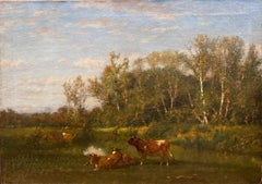 Paisaje Pastoral titulado "Vacas descansando"
