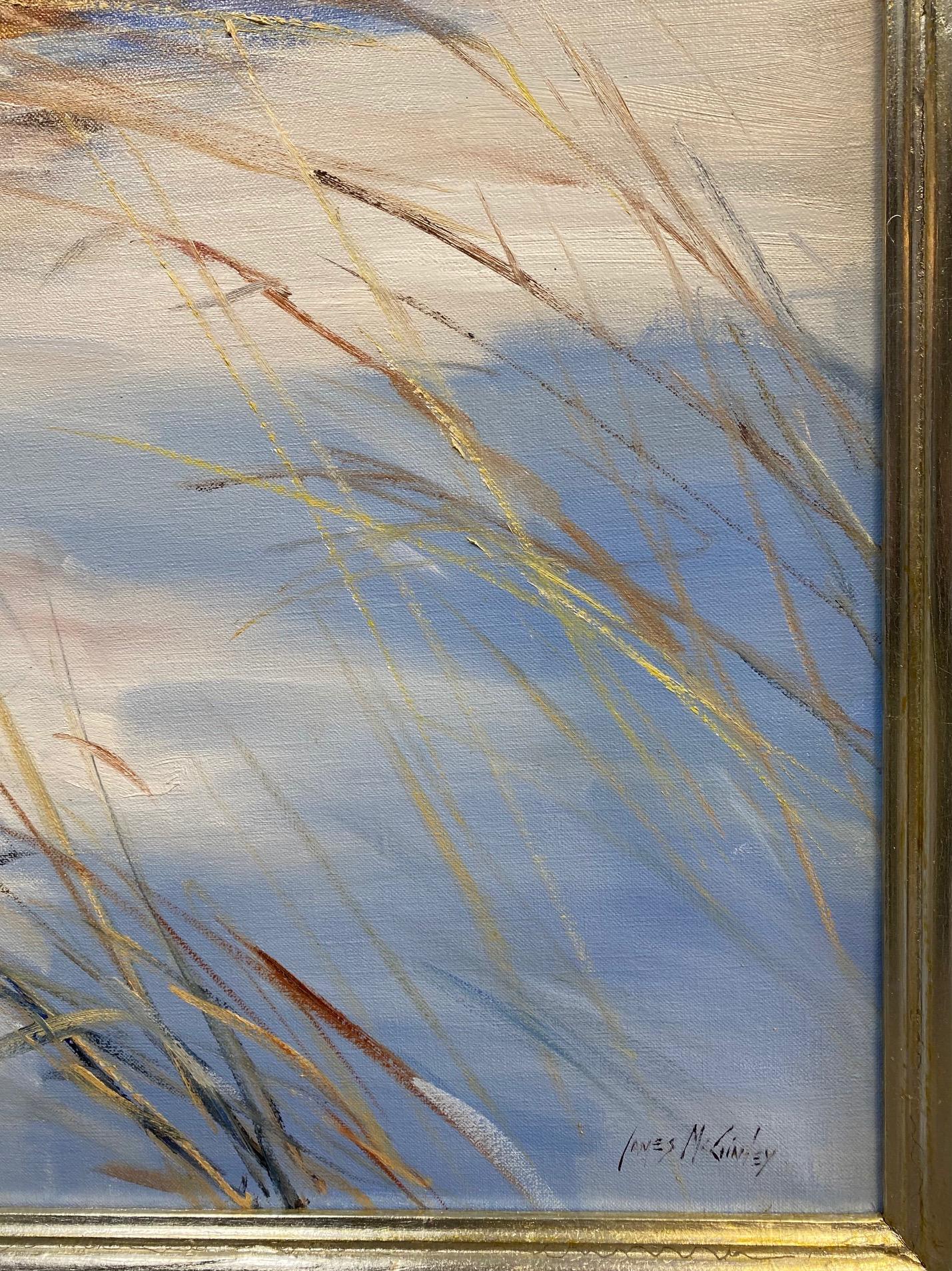 Grain in Snow II, original 30x40 contemporary landscape - Contemporary Painting by James McGinley