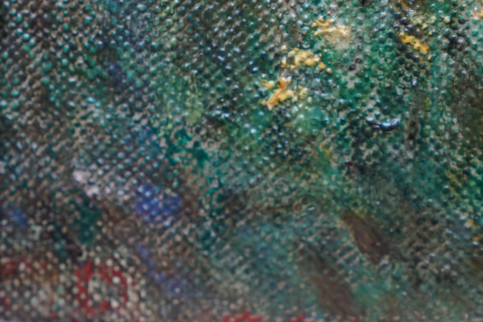 Paesaggio di primavera al crepuscolo - Quadro ad olio scozzese del 1920 7