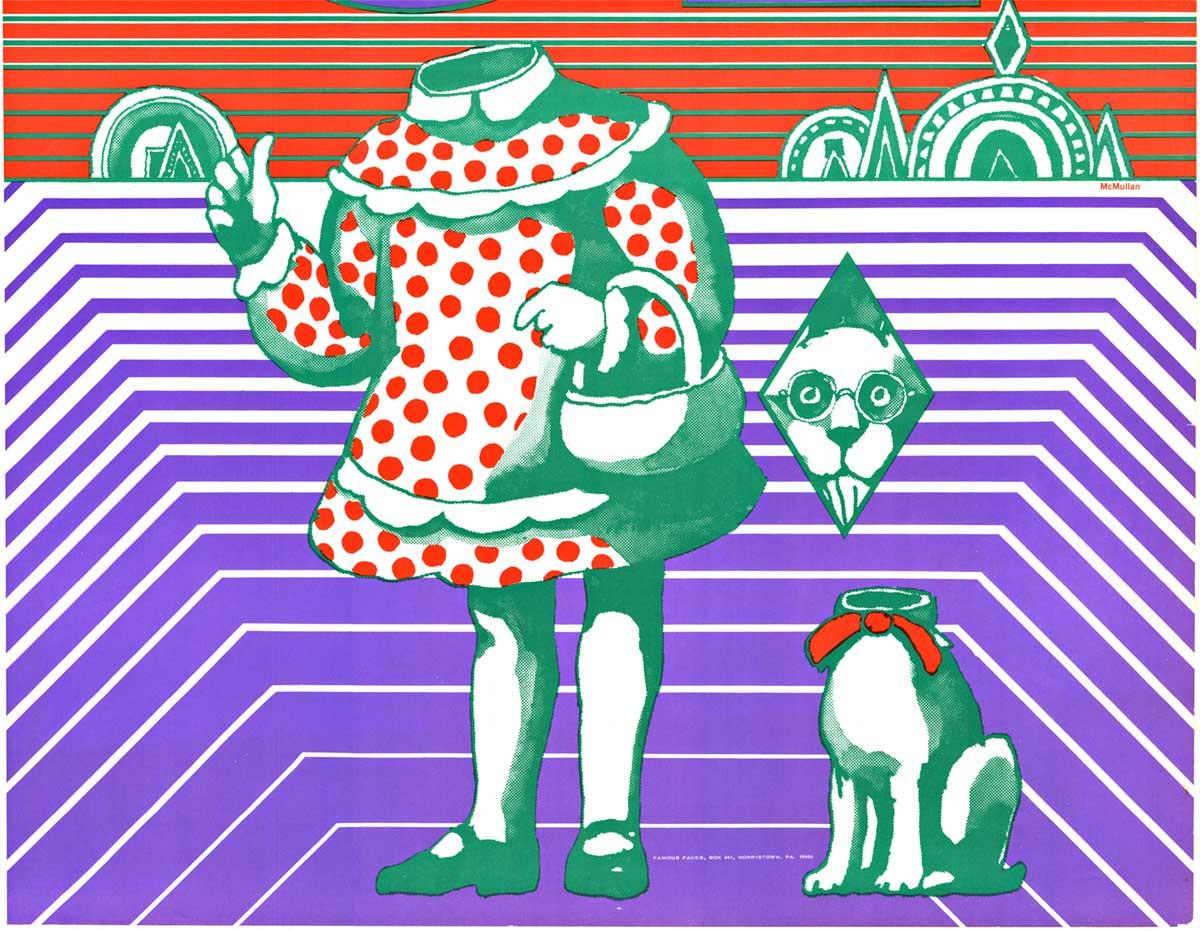 Return to Oz, psychedelic 1967 pop art vintage poster - Pop Art Print by James McMullan