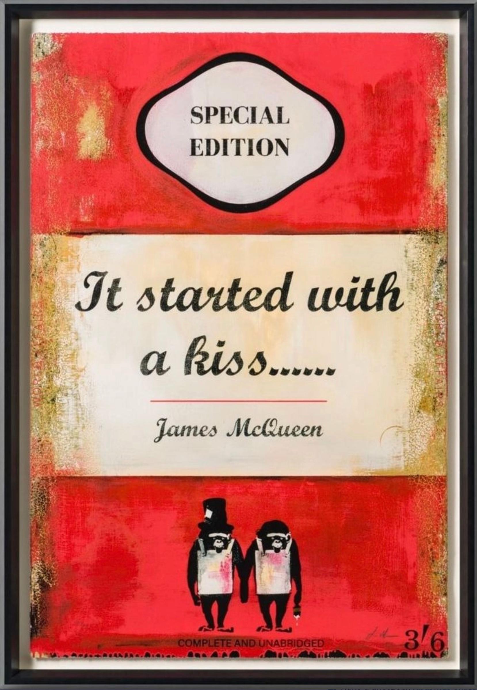 It Started With A Kiss - Silkscreen Print, Signed, Edition of 195, Framed