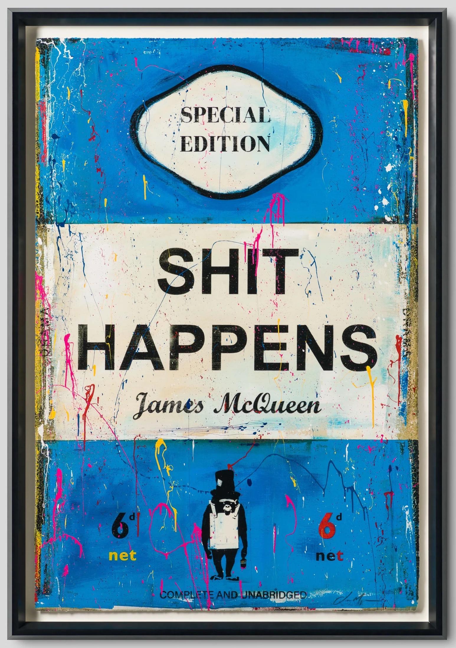 James McQueen Abstract Print – Shit Happens