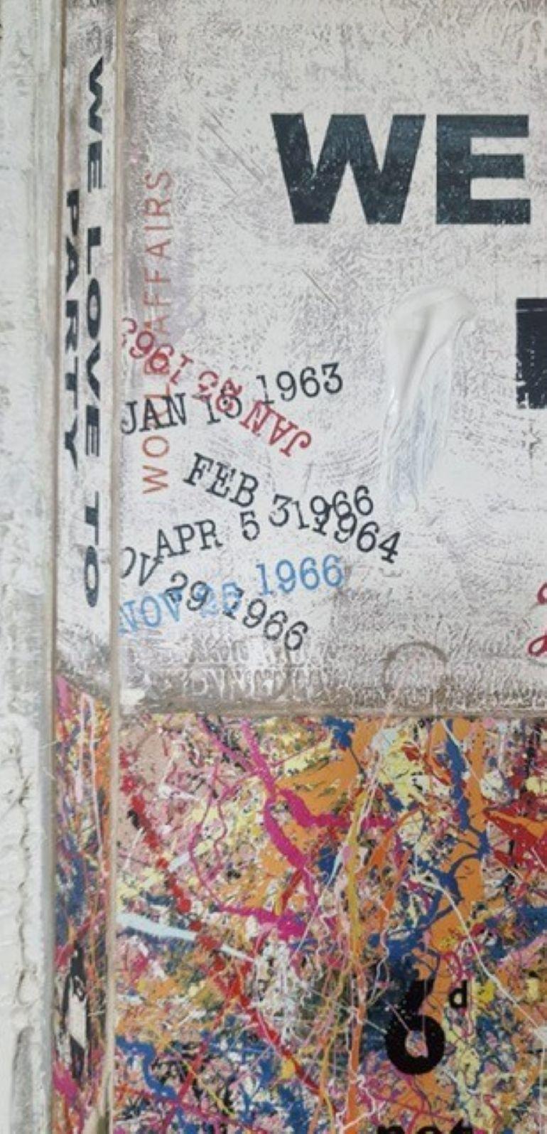 Nos encanta la fiesta - Abstract Print Gris de James McQueen