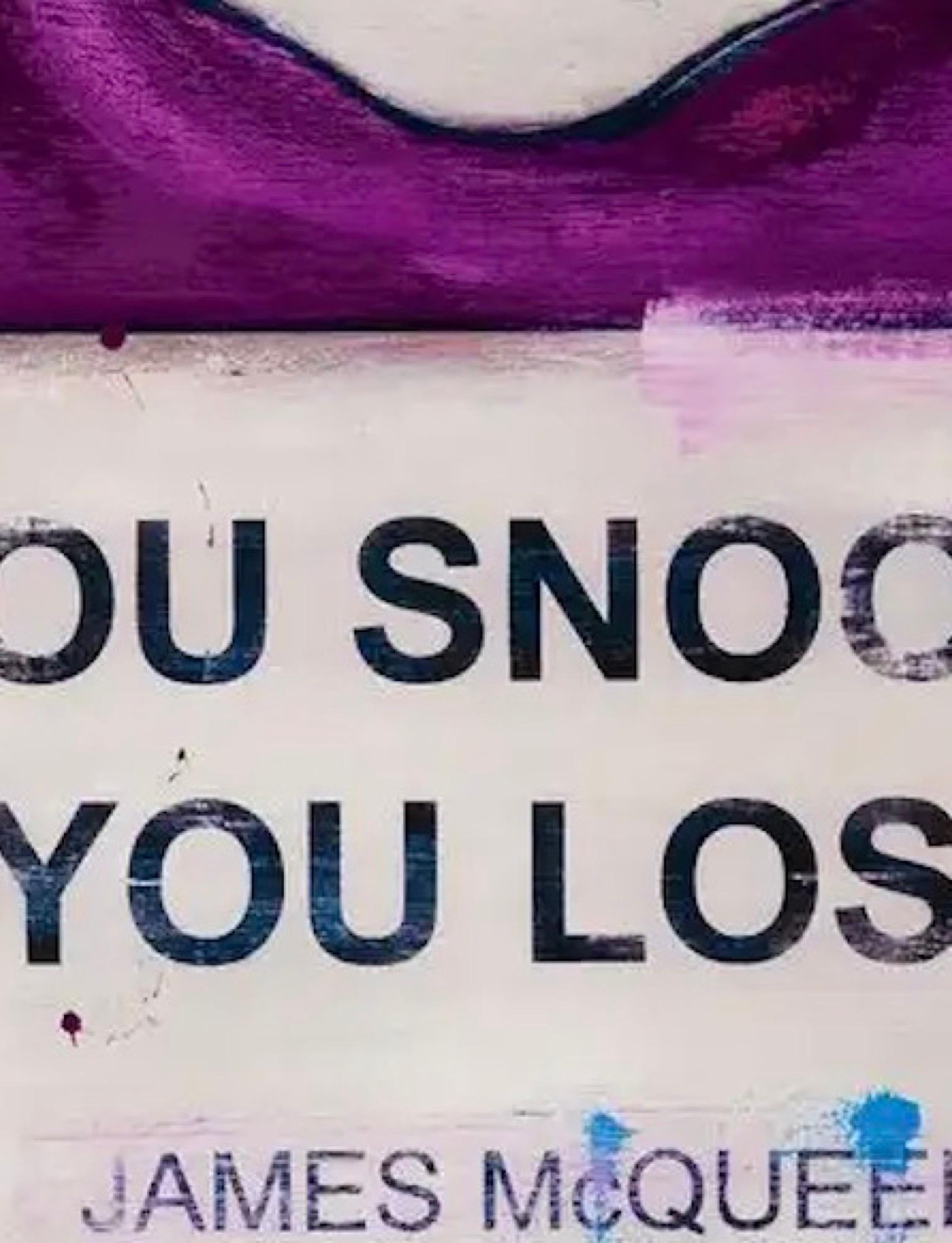 You Snooze You Lose (Framed) - Purple Interior Print by James McQueen