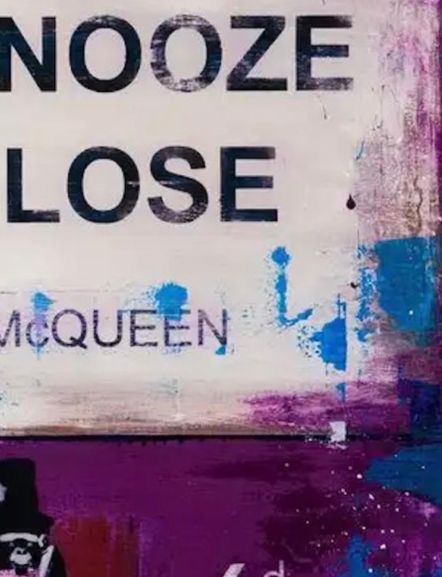 James McQueen, You Snooze You Lose (Framed), 2022

Silkscreen and Archival Pigment in Colour on Deckled Edge Somerset Satin 410gsm Paper floated on a frame with 3mm Float Glass

112.5 x 78.5 cm (44.3 x 30.9 in)

Edition of 195

Hand-signed and