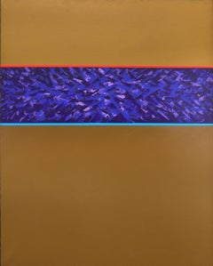 Abstract Southwestern Oil Painting by James Meek, Taos, New Mexico, 1975