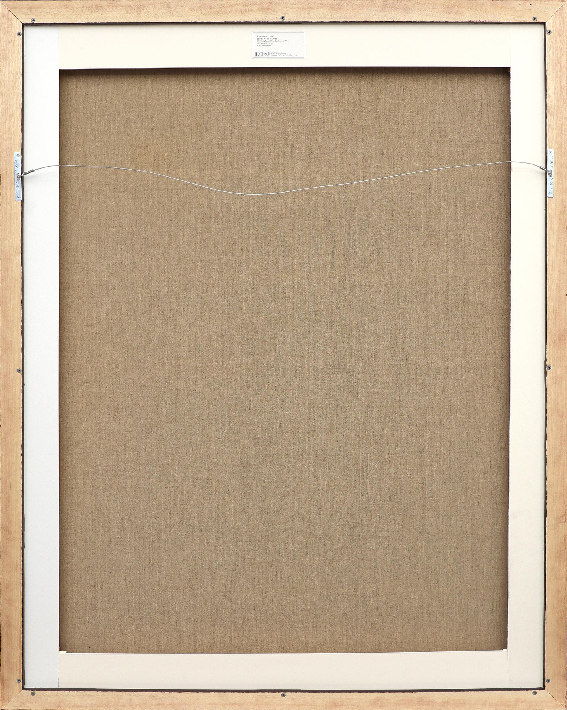 1975 Taos New Mexico Mid-Century Modern Pittura ad olio verticale astratta in vendita 6