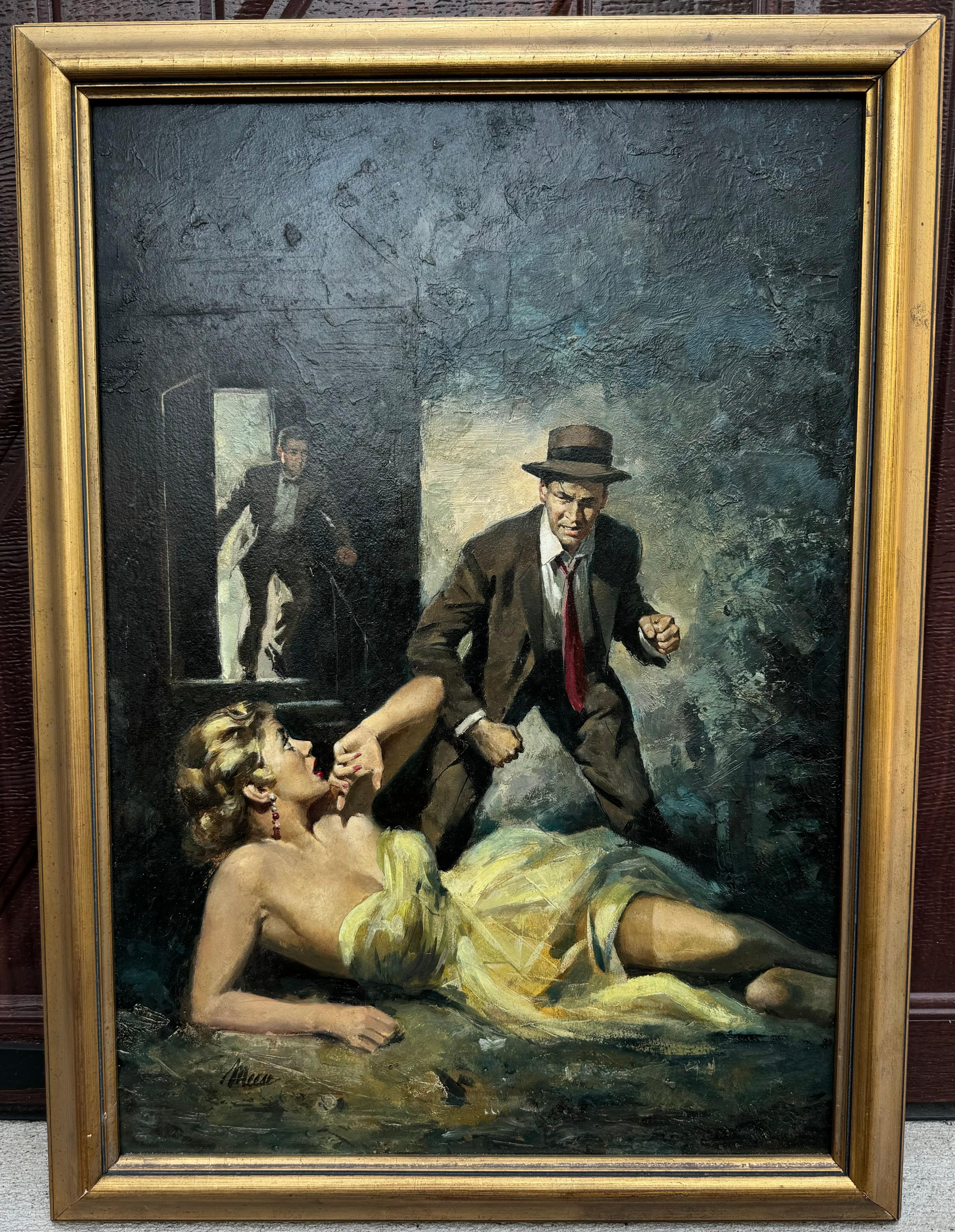 Una pallottola per il mio amore, copertina in brossura - Figurative Painting Nero di James Meese