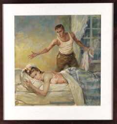 „“Das gefährliche Jahr (Der sonnenbeschienenene Garten),“ Titelbild Illustration, 1956