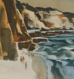 Milford Zornes Original Watercolor - From Dana Point