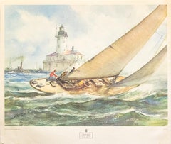 "A Good Breeze" Print By New York Graphic Society, 1961