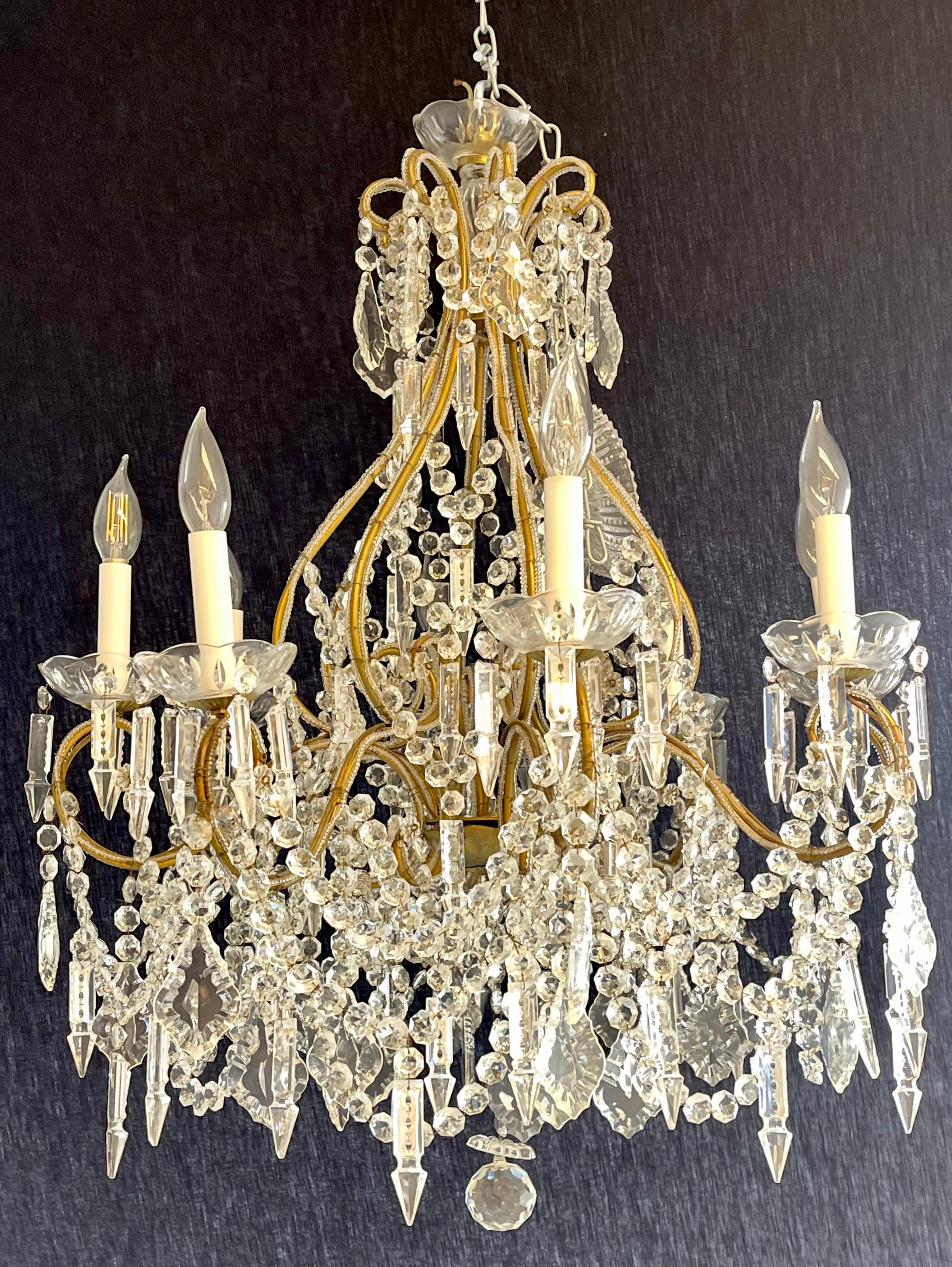 Lámpara de cristal estilo veneciano de James Moder. en Bueno estado para la venta en Manhasset, NY
