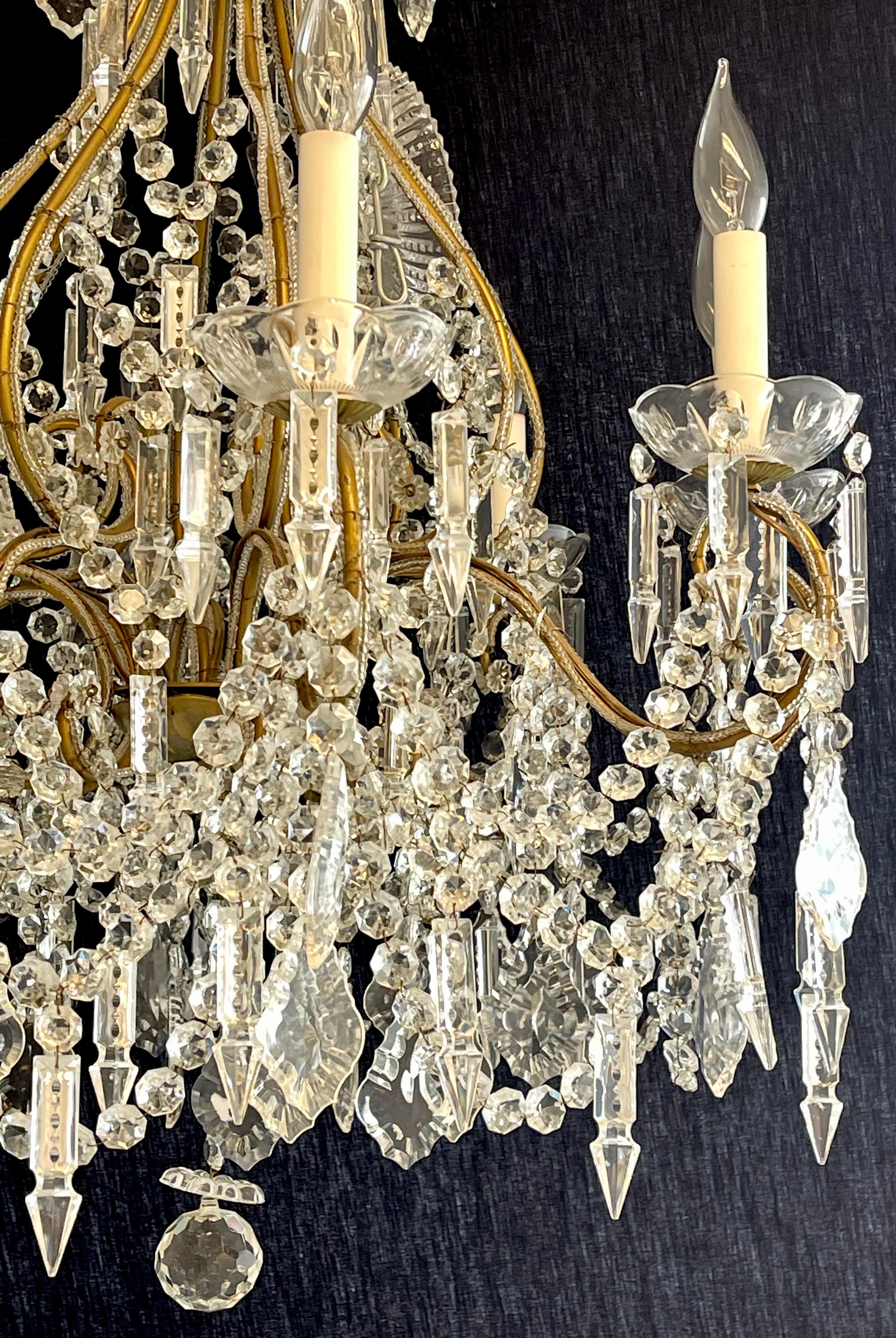 Lámpara de cristal estilo veneciano de James Moder. siglo XX en venta