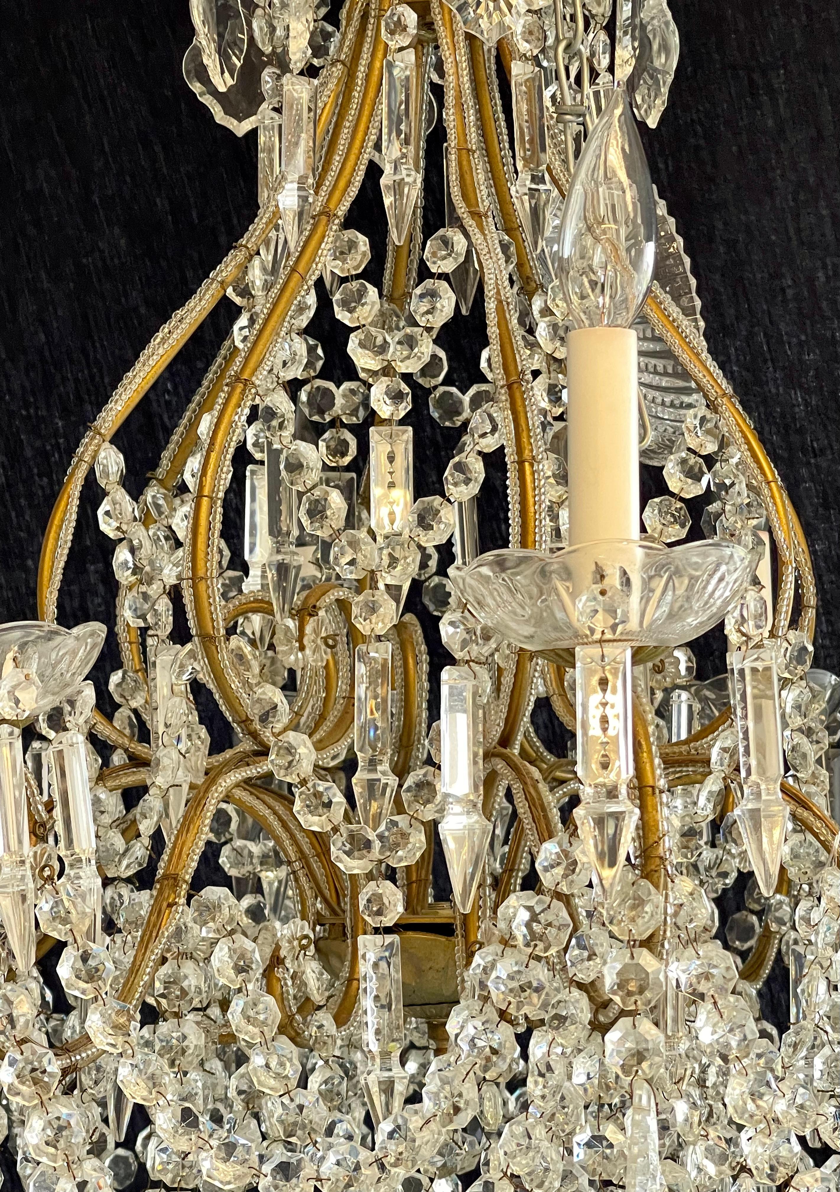 20th Century James Moder Crystal Venetian Style Chandelier.  For Sale